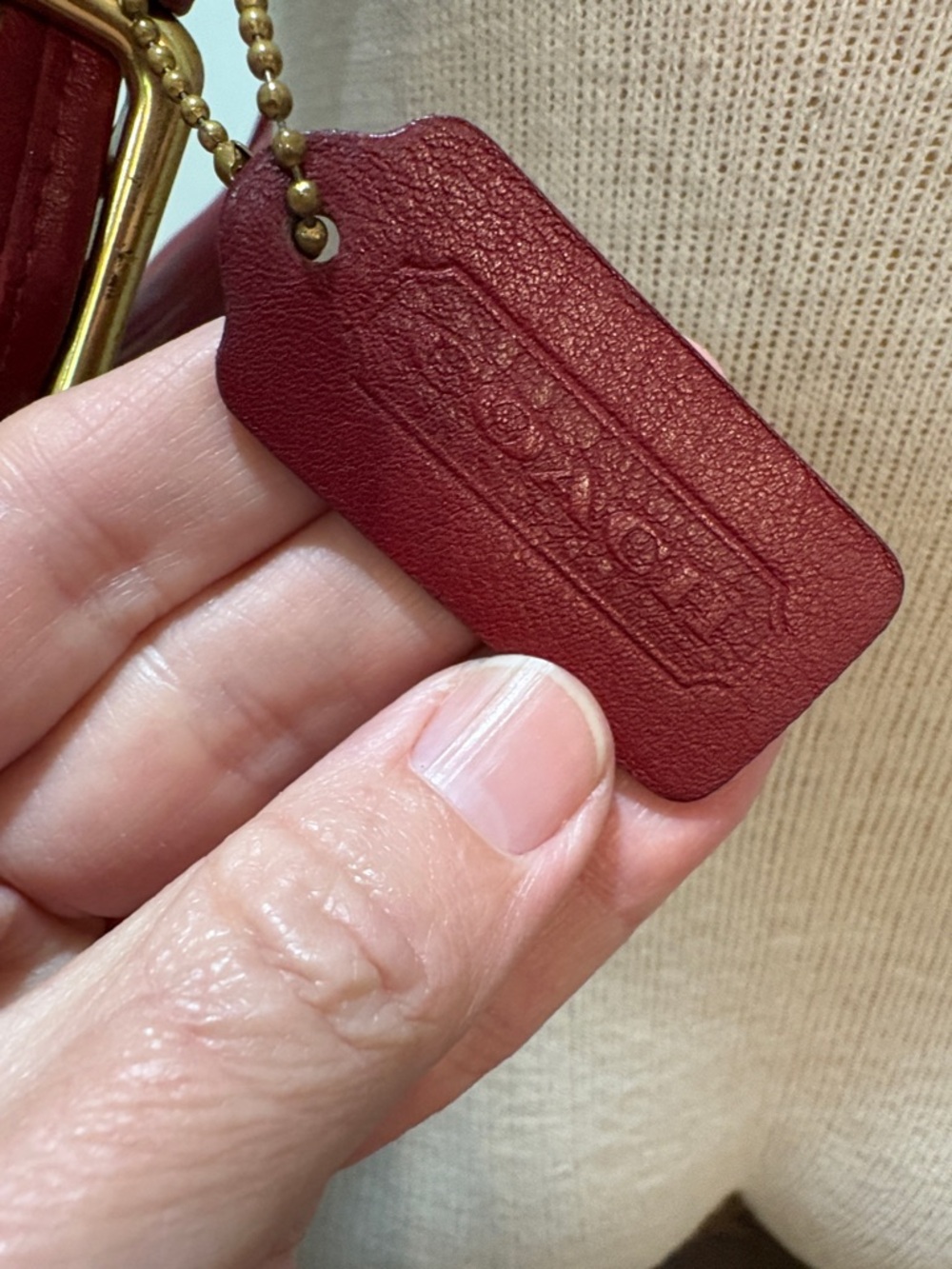 Coach Legacy Crescent bag model 9718 deep red vintage - Picture 6 of 16